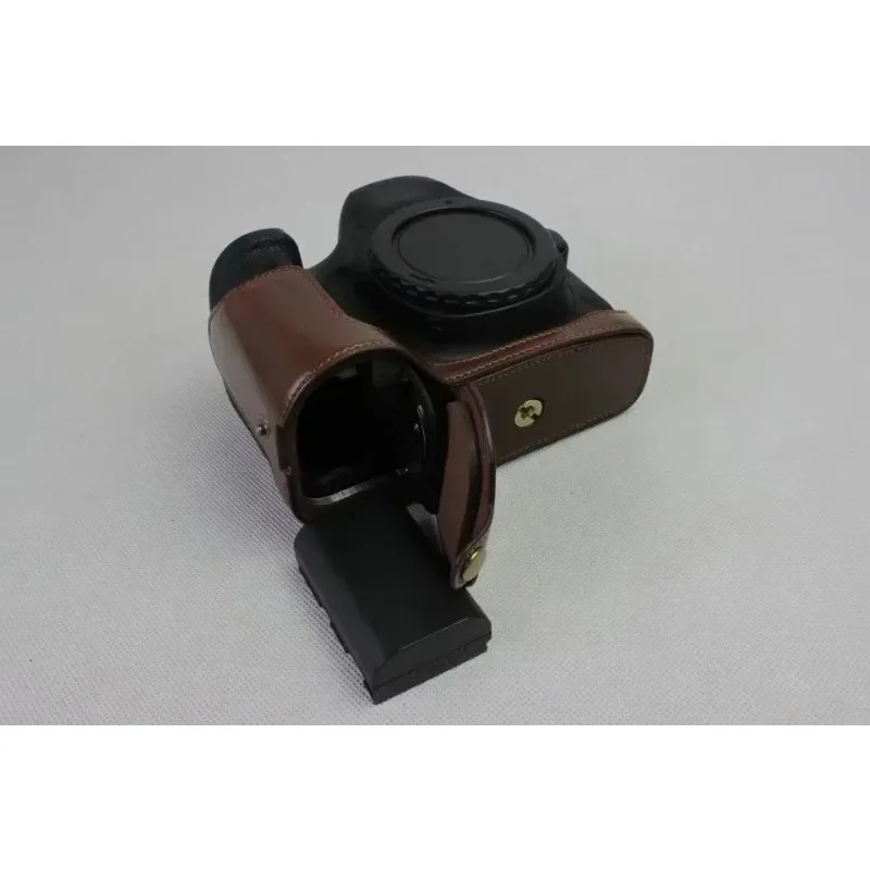 

Leather Camera Half Case For Canon 6D Mark II Accessories bottom camera cover removable battery bag half body
