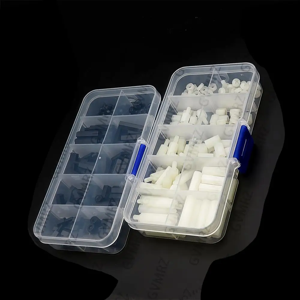 120PCS M3 Hex Nylon Spacer Standoff Kit - Black & White for Electronics DIY Projects M3 Black White