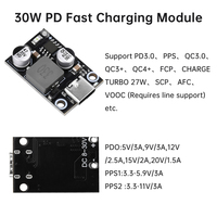 Type-C USB PD30W PD45W Fast Charging Adapter Module DC8-30V Supports PD3.0 QC3.0 SCP PPS Fast Charger 5V 9V 12V 15V 20V