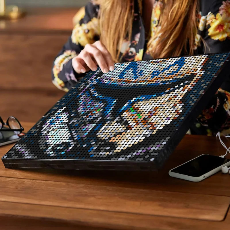 Jouet de décoration murale 31205 MOC Captain Rex Star, figurine de film, peinture artistique Pixel, blocs de construction, ensemble de briques, cadeau créatif de noël