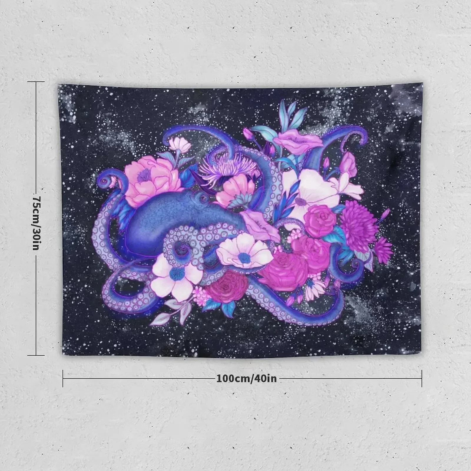 Magic Ocean: The Octopus Coloured Version Tapestry Aesthetic Decoration Mushroom Tapestry