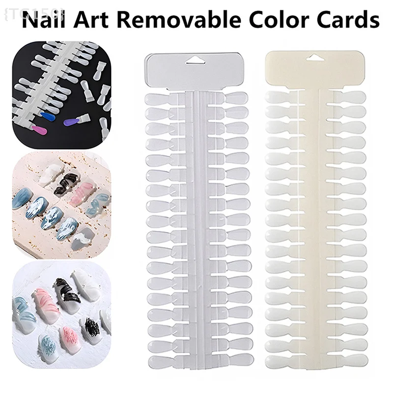 

36 Pcs Nail Art Display Rack, Teardrop Design Removable False Nail Tips Stand For Manicure Practice Tool【No】