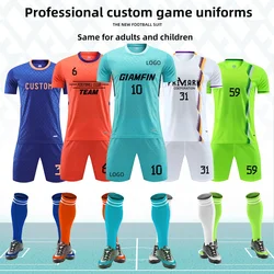 Football Jerseys MAN Women Quick-Drying Soccer Uniform Personalize Adult Futsal Training Sportswear Kids Sports Tracksuit Outfit