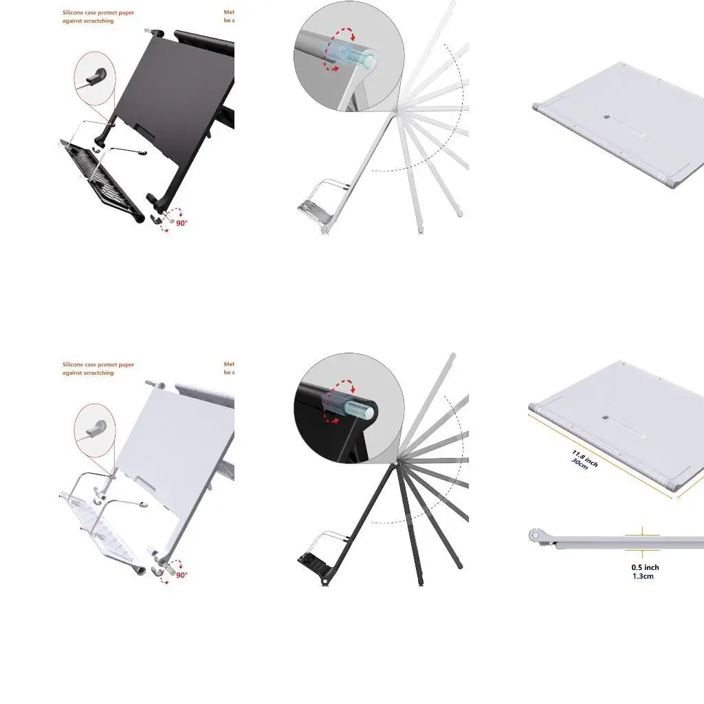 

652F Портативный планшет на стойке на стойке регулируемые планшеты для планшета складной настольный кронштейн для ноутбука для