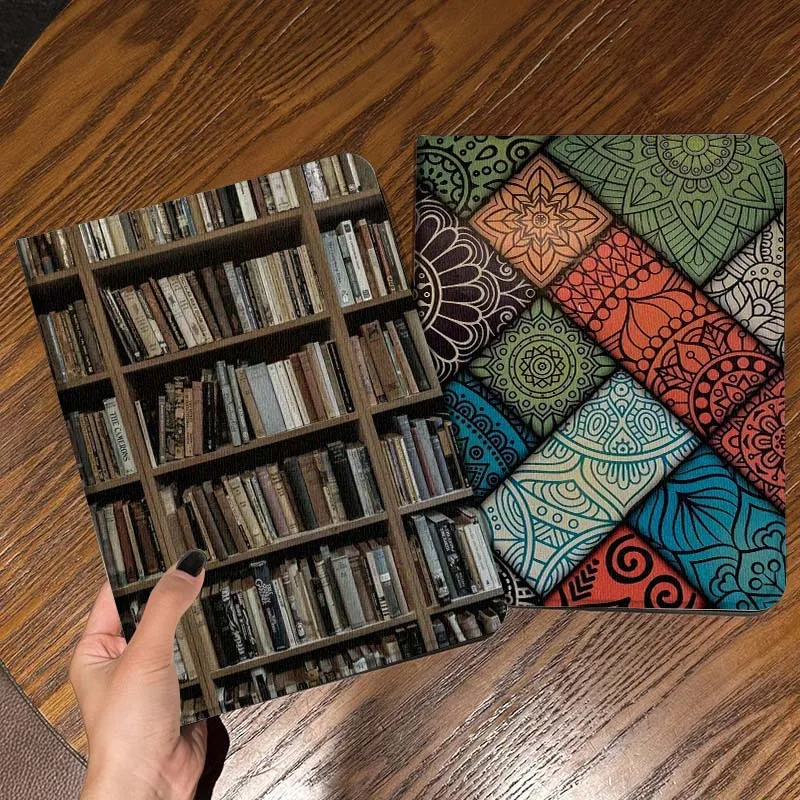 

Retro Bookshelf Art Popular Gift For iPad Pro Air Mini 2 3 4 5 6 7 6th 7th 10th 11th 10.2 9.7 10.5 11 Foldable Tablet Case