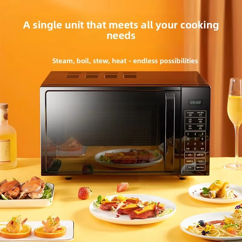 Electric 20L Tempered Glass Flat-Panel Interior Home Multi-Function Smart Timer 700W Microwave Oven DG(B0)