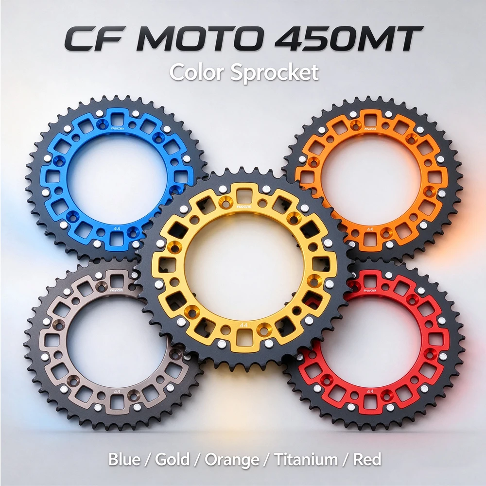 CNC Steel 520 Upgraded 14T Front 44T 47T 50T Rear Sprocket High Torque Mod For CFMOTO 450MT ADV Large Teeth Rear Drive Sprocket