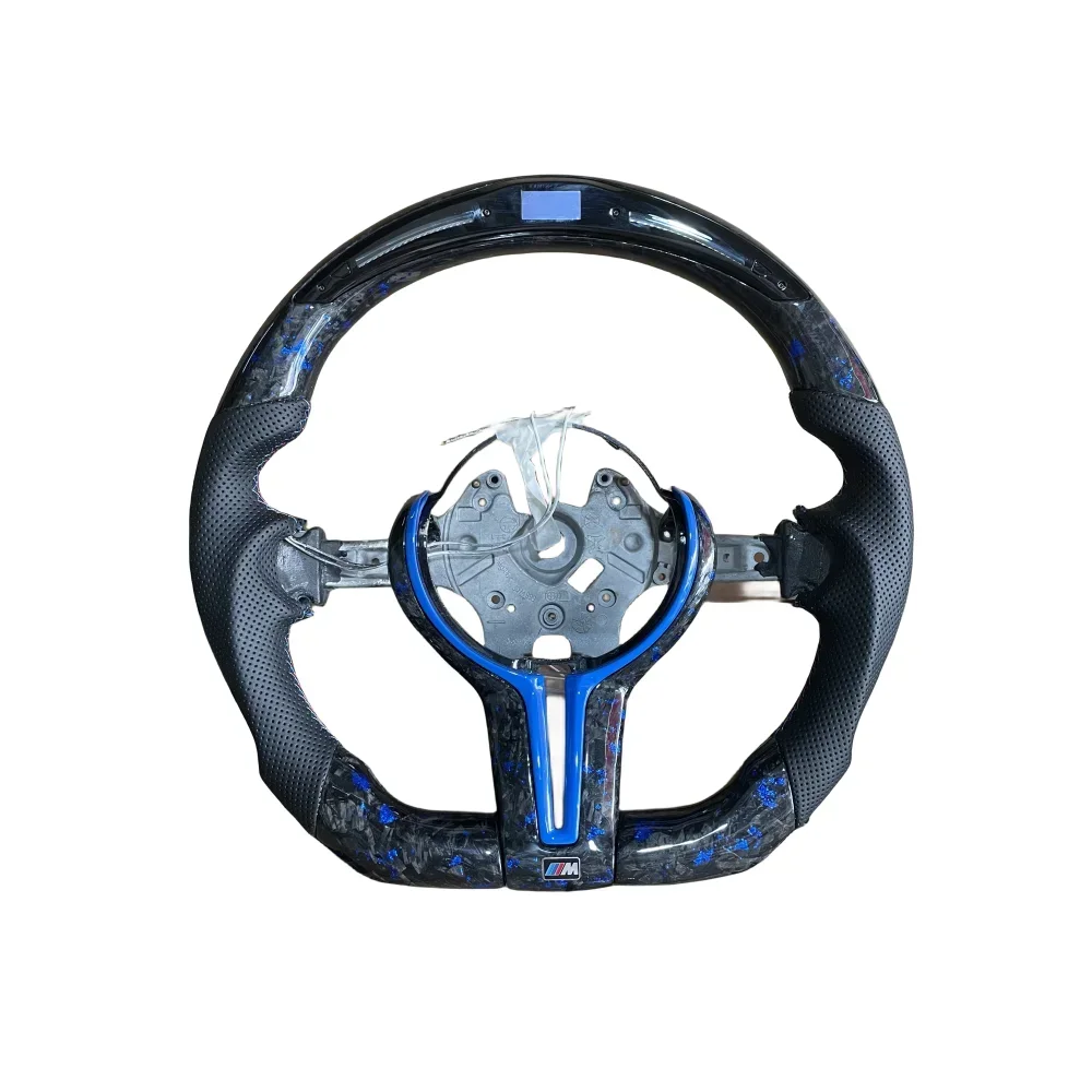 

A Carbon Fiber Multifunction steering wheel trim and led lights for BMW M1 M2 M3 M4 M5 G20 steering wheel