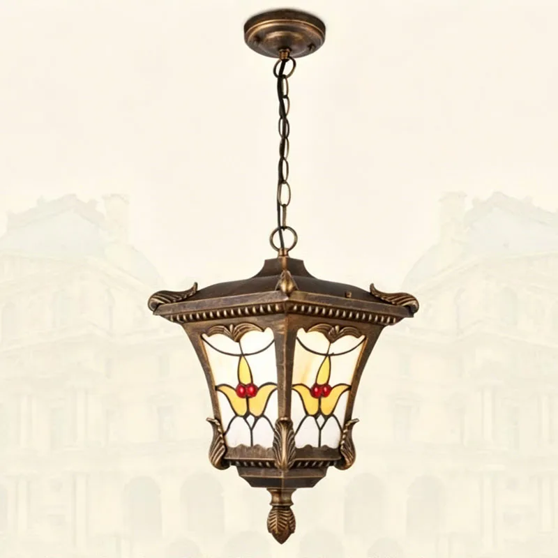 

Outdoor waterproof pendant lamp retro style corridor balcony coffee shop garden creative courtyard light E27 outdoor light