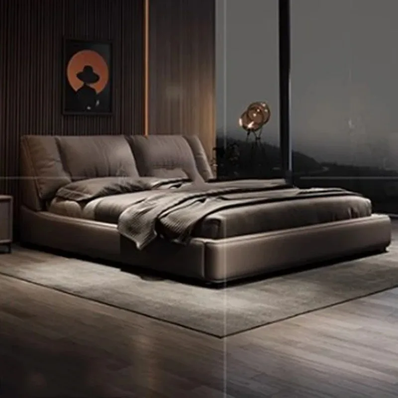 Black Luxury Comforter Bed Frames Platform Italian Full Size Bedroom Double Bed Headboards Twin Lit 2 Personnes Furniture Home
