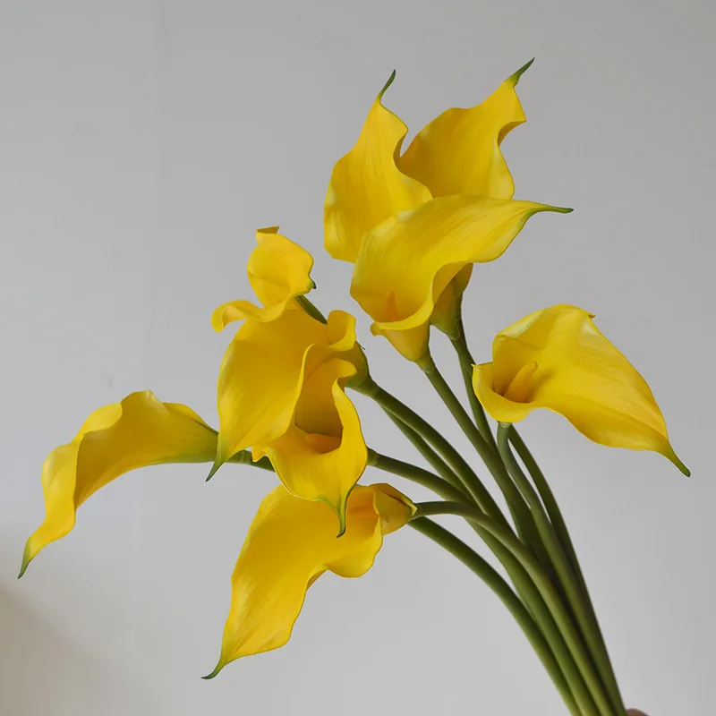 5pcs Large Calla Lily Artificial Flowers Wedding Decor Bridal Bouquet  Fake Flowers Realistic Callas Home Decoration Accessories