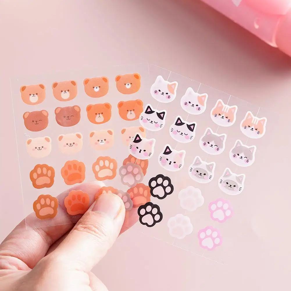 20 ชิ้นแผ่นแปะสิวสัตว์น่ารักรูปแบบไฮโดรคอลลอยด์สติกเกอร์กำจัดสิวคอนซีลเลอร์แต่งหน้าความงามเครื่องมือดูแลผิวหน้า