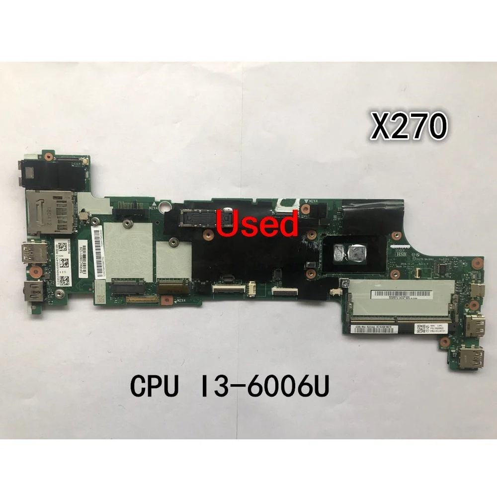 

Used For Lenovo ThinkPad X270 Laptop Mainboard CPU I3-6006U FRU 01HY516 01LW723