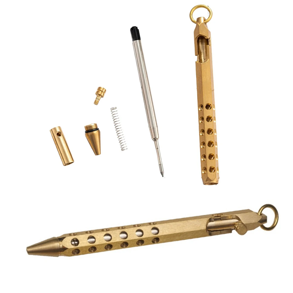 Gold Bolt Action Ballpoint Pen Smooth Writing Business Signature Tool For Student Office Stationery G2 Refill Compatible