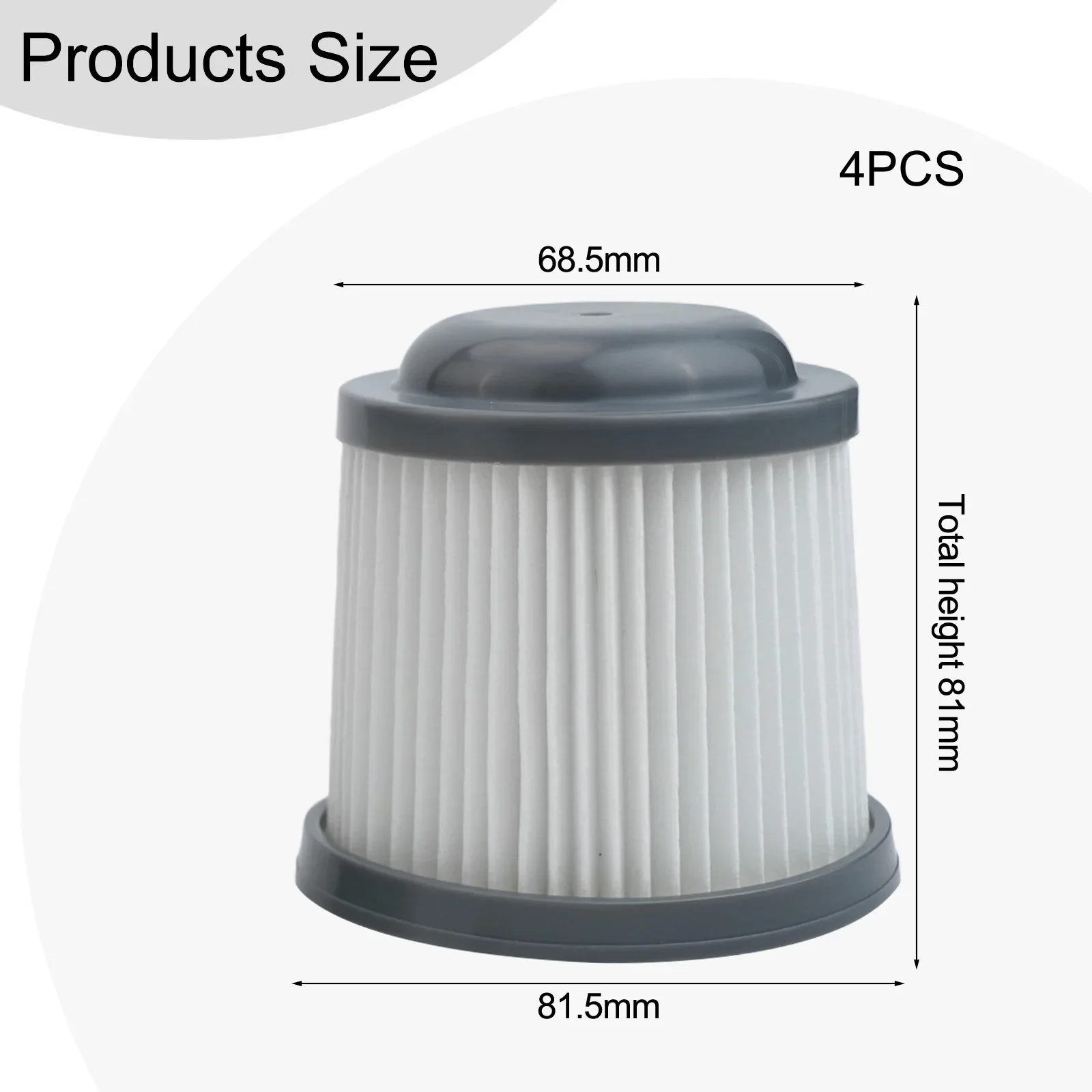 

4Pcs Vacuum Cleaner Filters 90552393 For Black&Decker Cordless Pivot Bdh2000pl / Phv1810 / Bdh2020fl / Bdh2020plfh / Bdh1620lfh
