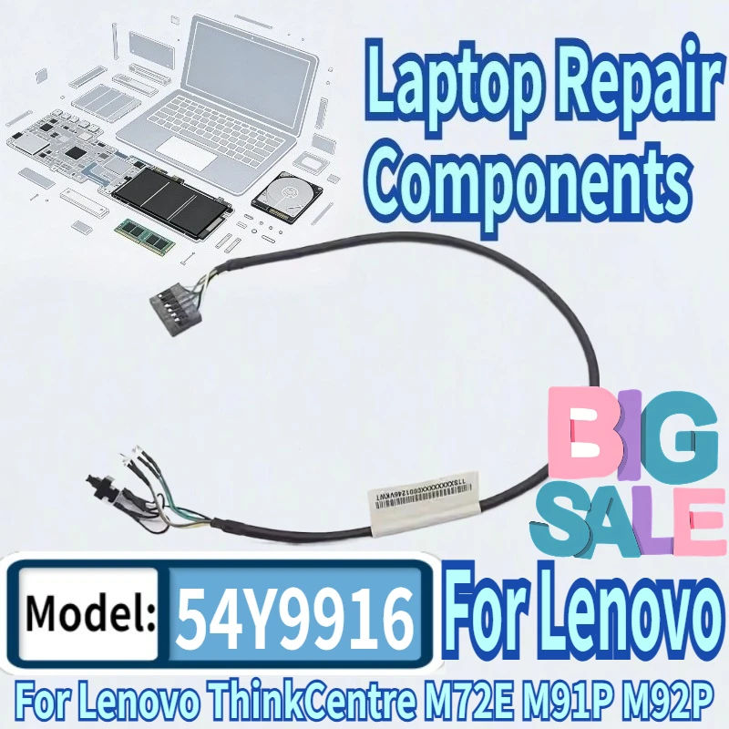 

95% New For Lenovo ThinkCentre M72E M92P M91P Switch Line Power Button Button to Start The Power 54Y9916