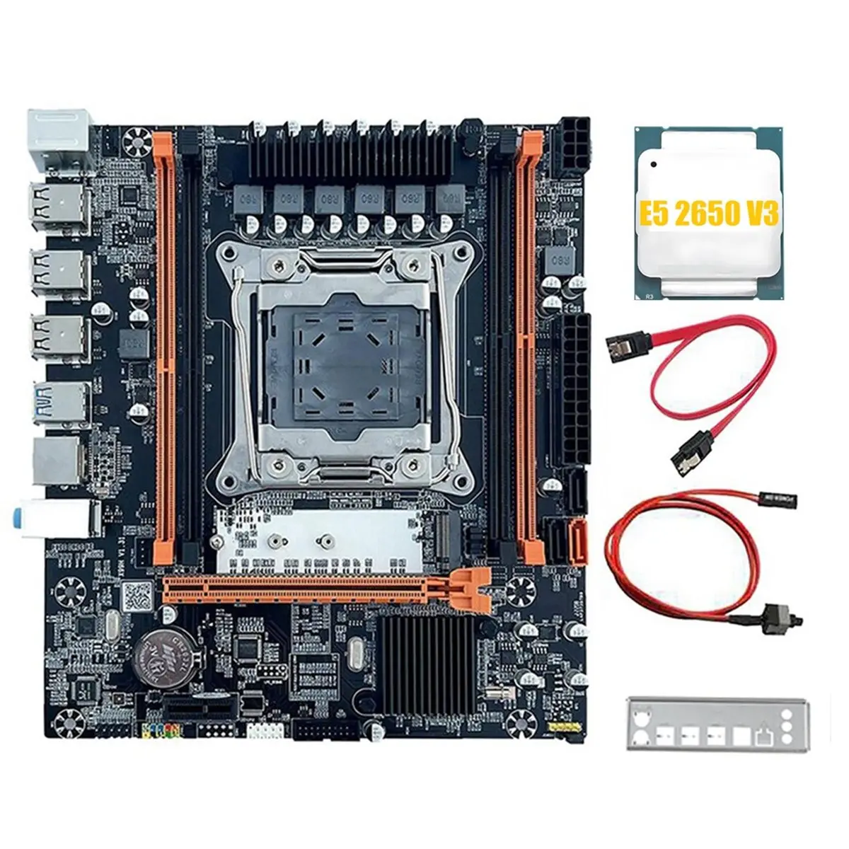 [AC18 Digital]/X99H Desktop Motherboard+E5 2650 V3 CPU B85 LGA2011-3 4X DDR4 REG ECC RAM Slots M.2 PCIE SATA3.0 X99 Gaming Mothe