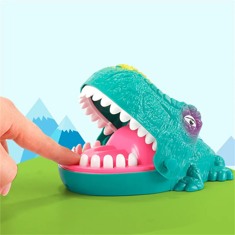 Mão-mordendo Dinosaur Scary Toy para crianças, Funny Trick, Jogo Interativo de Descompressão, Dinosaur Puxando, Dentes Bar, Novidade Brinquedos Presentes