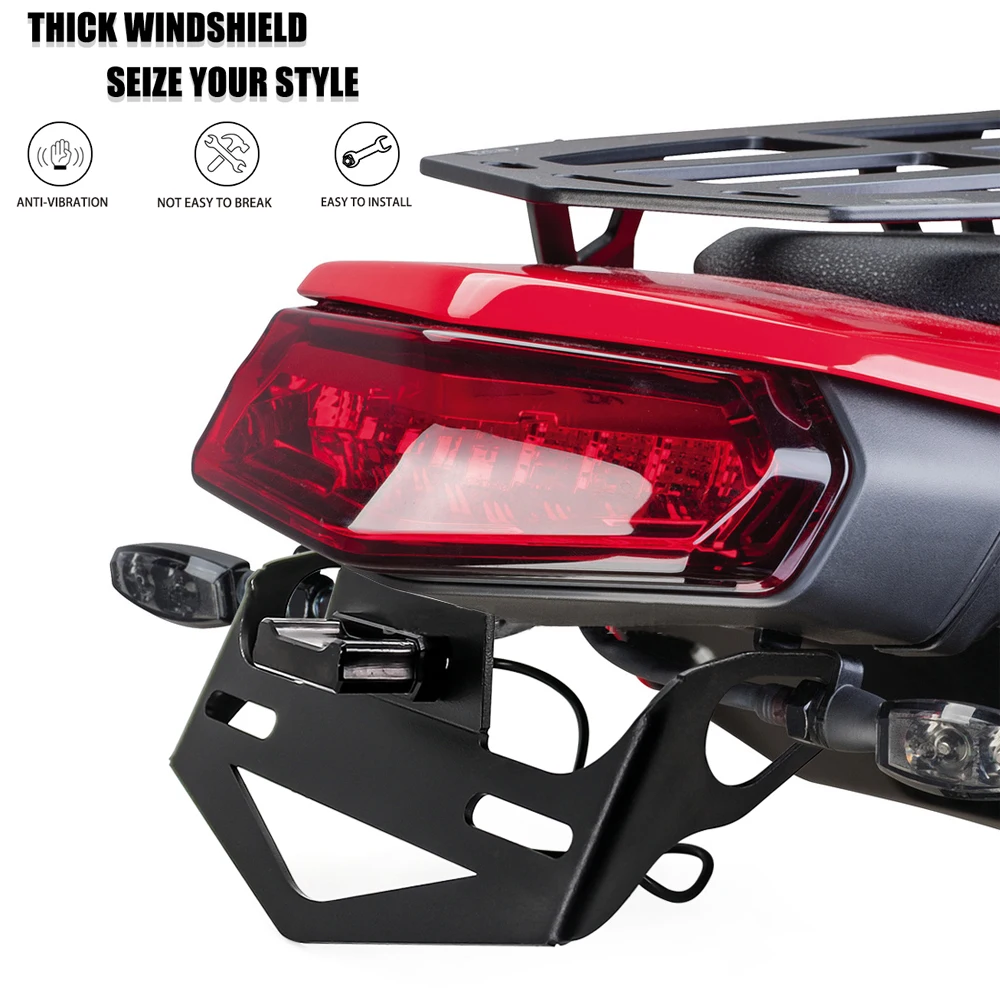 For Yamaha Tenere 700 XT700Z Tenere700 Motorcycle Rear License Plate Holder Bracket with Light Tail Tidy Fender Eliminator 19-21
