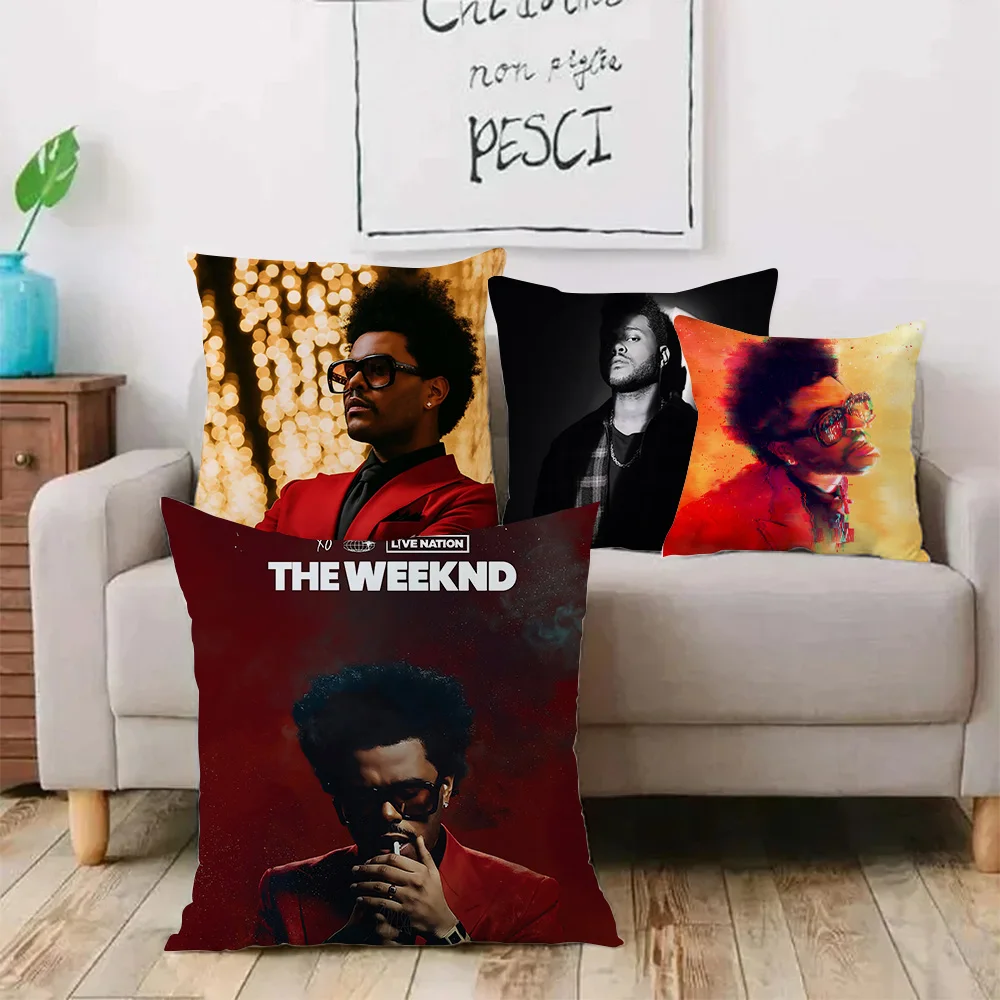 The Weeknd Hot Rapper Pillow Covers Cartoon Sofa Decorative Home Double-sided Printing Short Plush Cute Cushion Cover