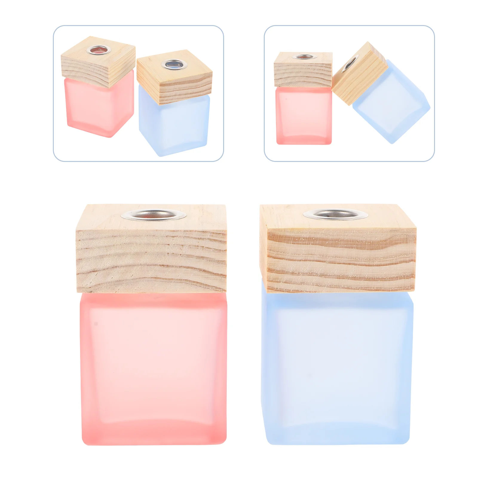 

2 Pcs 100ml Transparent Glass Aromatherapy Bottles Empty Refillable Essential Oil Containers Perfume Atomizer Home Decor