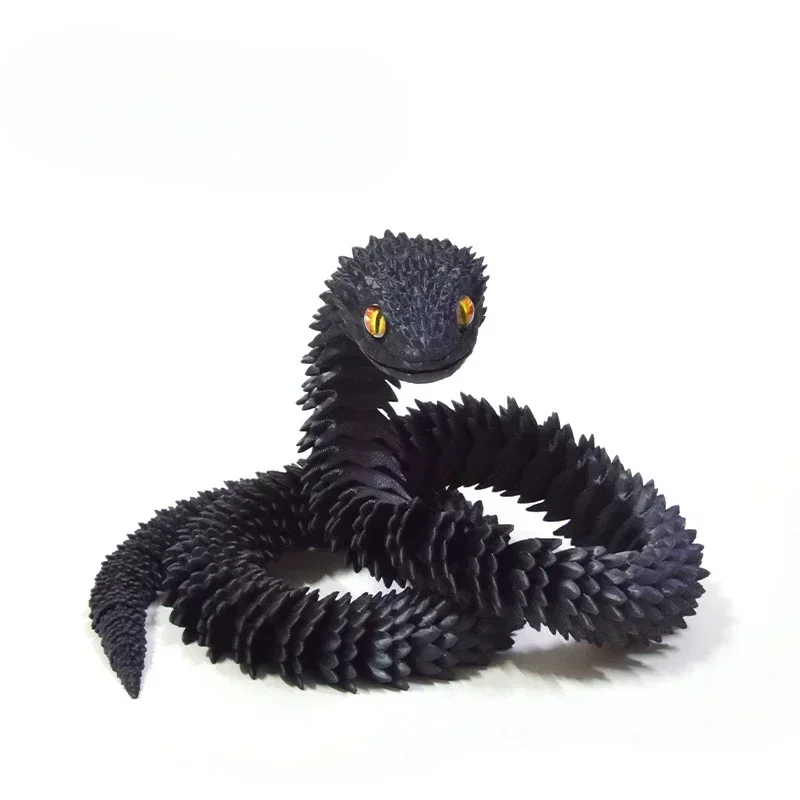 3D-gedruckte Schlange, bewegliches Gelenk, Zappelspielzeug, Figur, Simulationsschlange, Büro, Desktop, Ornament, Geschenke, Kunsthandwerk, Figuren, Miniaturen