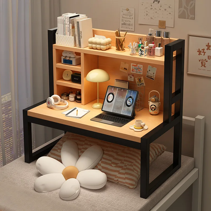 Bed Computer Desk College Student Dormitory Artifact Desk Dormitory Upper and Lower Bunk Lazy Notebook Wrought Iron Bed