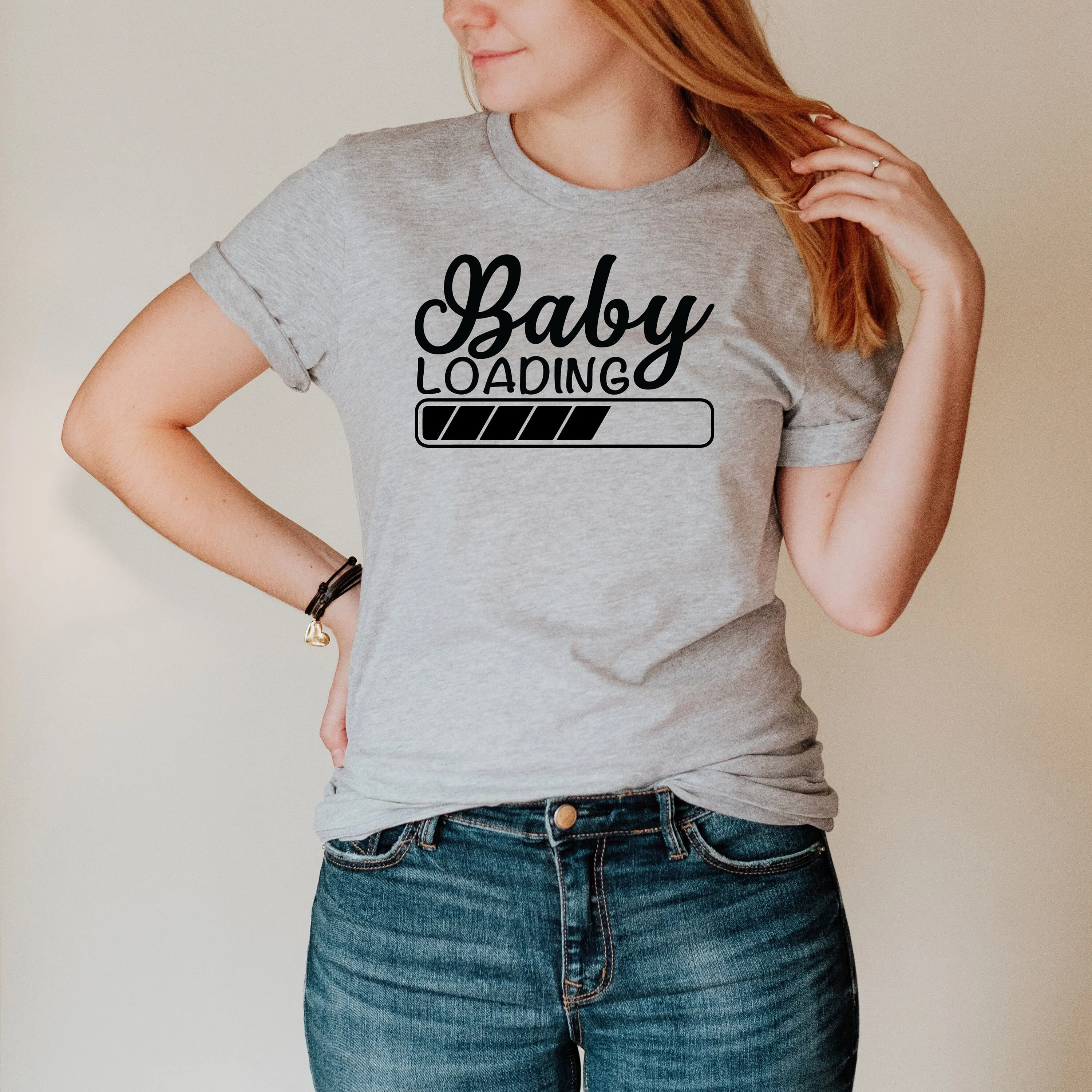 Baby Loading T Shirt Pregnancy New Mom To Be Shower Pregnant