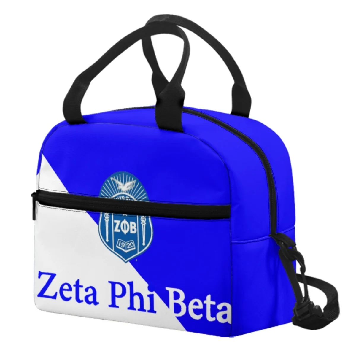 FORUDESIGNS Zeta Phi Beta Creative Lunch Bags Keep Warm Multi-Pocket Snack Bags Utility Meal Box Accessories Recyclable Travel