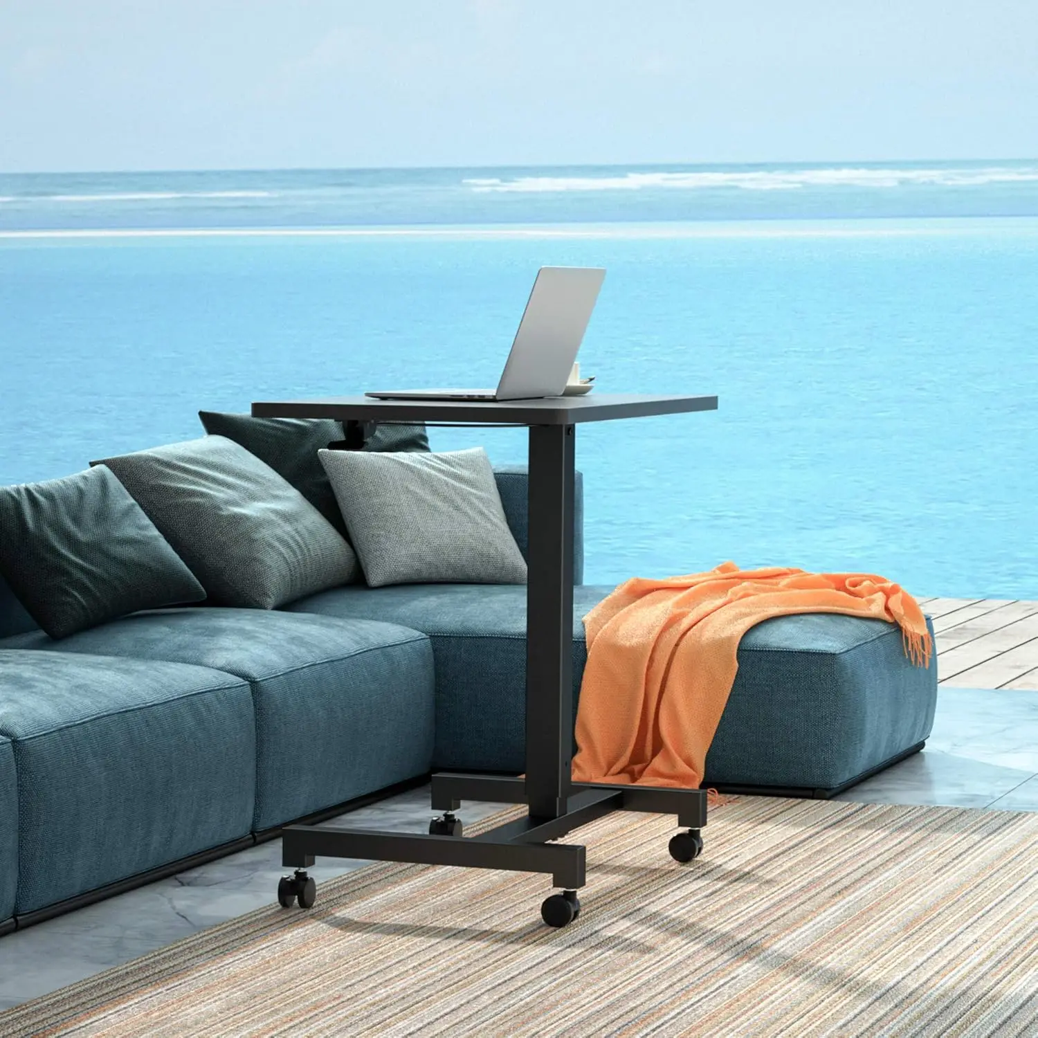 (UUX) مكتب كمبيوتر محمول محمول، ارتفاع قابل للتعديل لمحطة العمل الدائمة، طاولة قائمة مدمجة مع سطح كبير، UQ صغير #1