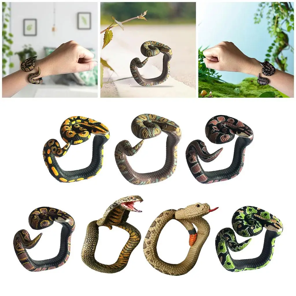 Simulation Snake Bracelet, Novelty Lightweight Animal Model Wristband, Scary Funny Toys, Party Halloween Supplies