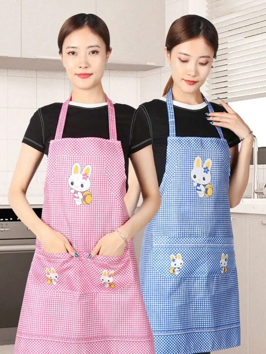 

1 cute rabbit pocket apron - waterproof and oil resistant, suitable for chefs, gardeners, and bakers to use
