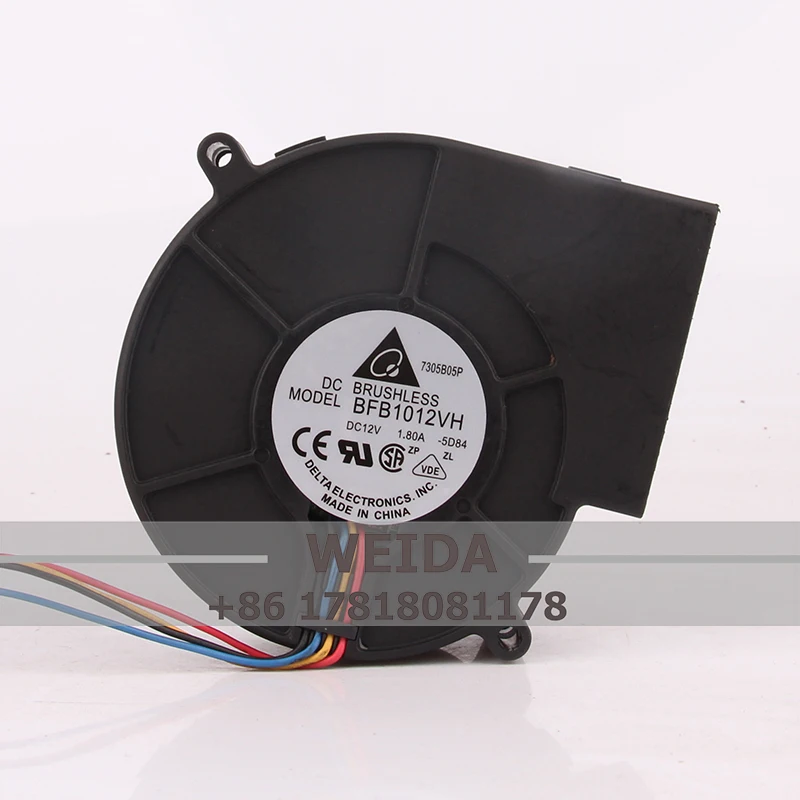 BFB1012VH 9.7cm 97mm Blower Fan 97x94x33mm DC12V 1.80A 4500rpm High Speed Centrifugal Turbine Cooling Fan for Server Cabinets