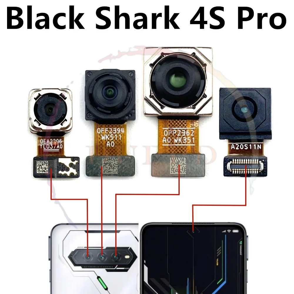 

Front Back Facing Main Camera Module For Xiaomi Black Shark 4S Pro 3S 4SPRO Frontal Selfie Backside Wide Rear Camera Spare