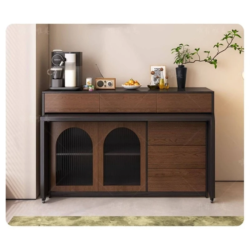 Wilderness dining side cabinet dining table integrated antique locker, separate dining table locker can be customized