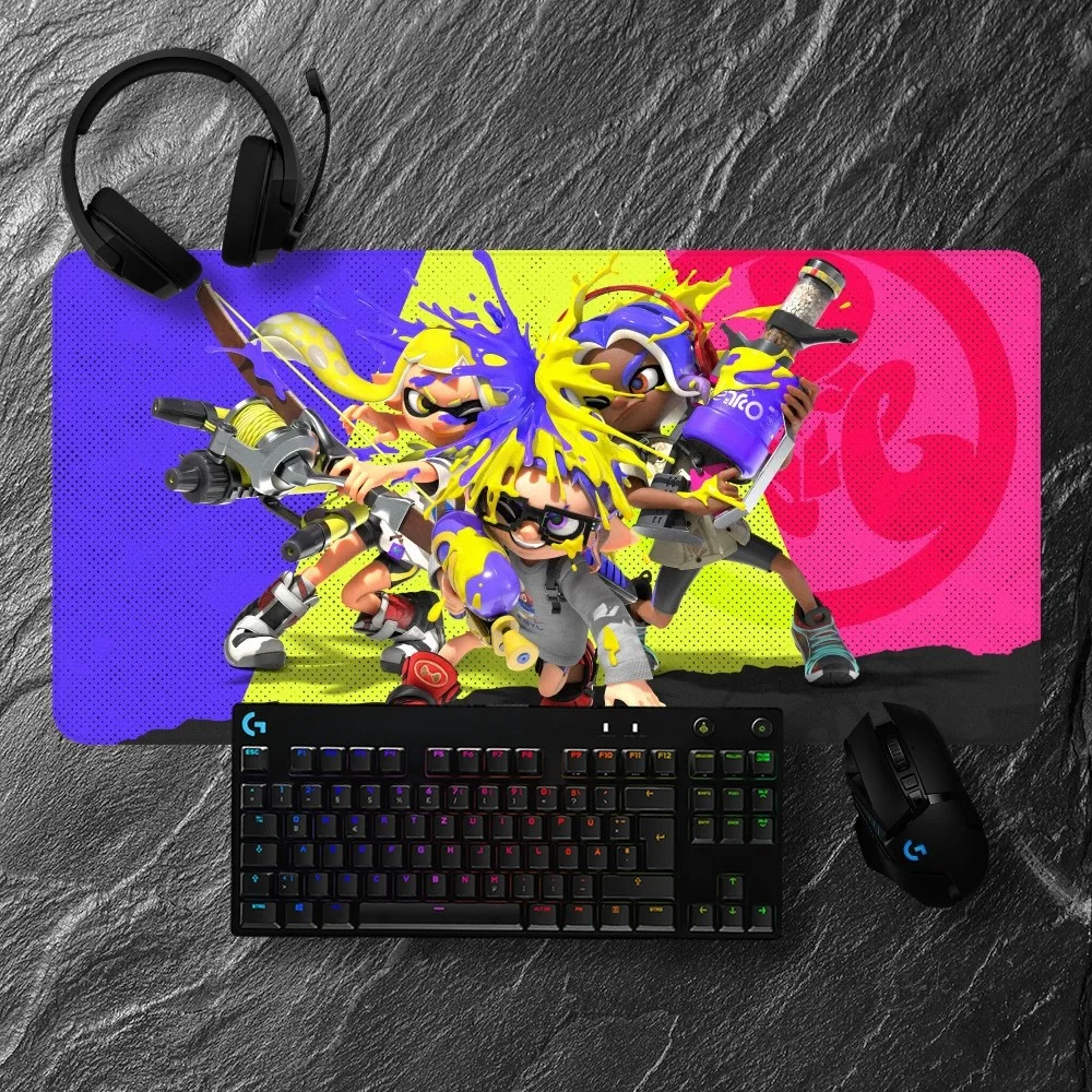 Game Splatoon 3 Mousepads Non-slip Lockedge Office Student Gaming Thickened Large Writing Pad Cushion