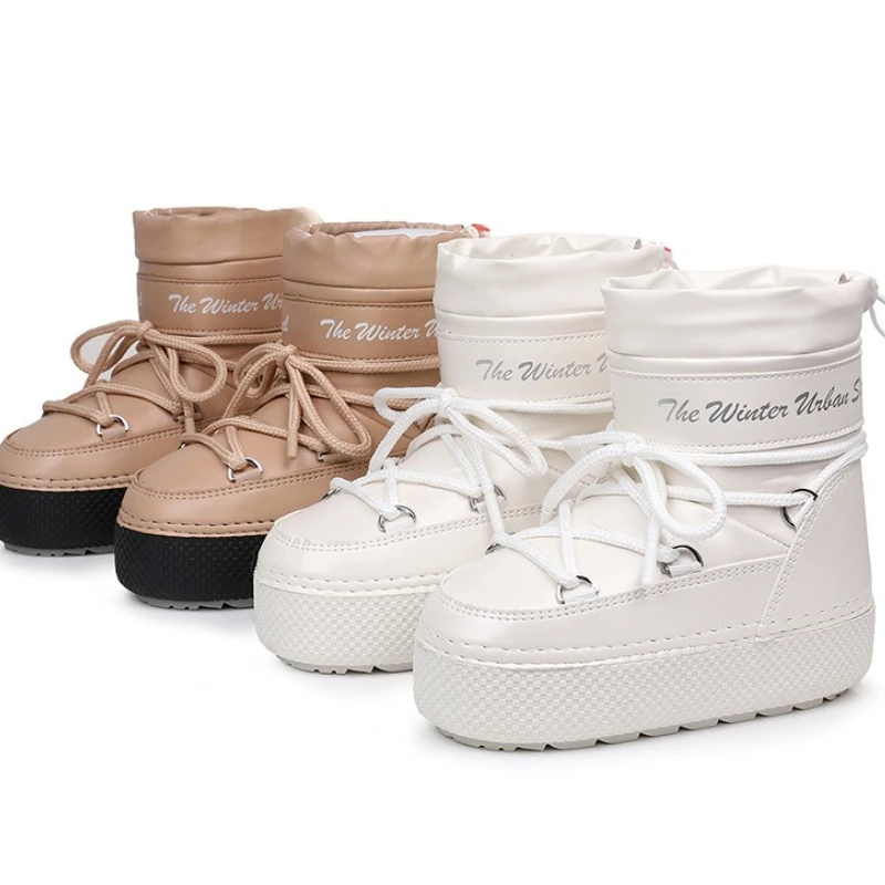 

Модные зимние ботинки, зимние дизайнерские детские ботинки на толстой подошве, повседневные детские противоскользящие и теплые мужские и женские универсальные зимние ботинки, детская обувь