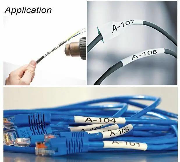 Лента для этикеток с термоусадочными трубками P Touch, 5 шт., совместимая с лентой Brother Hse211 Hse-221 Hs-231 Hse 5,8 мм для PT-E500 E300 H300