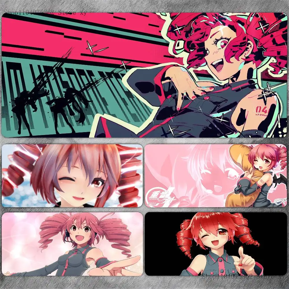 

1 шт., нескользящий коврик для мыши в стиле аниме Kasane Teto, подходит для офисных компьютеров, ноутбуков, килимков для киберспорта, игровых настольных ковриков XXL, клавиатура