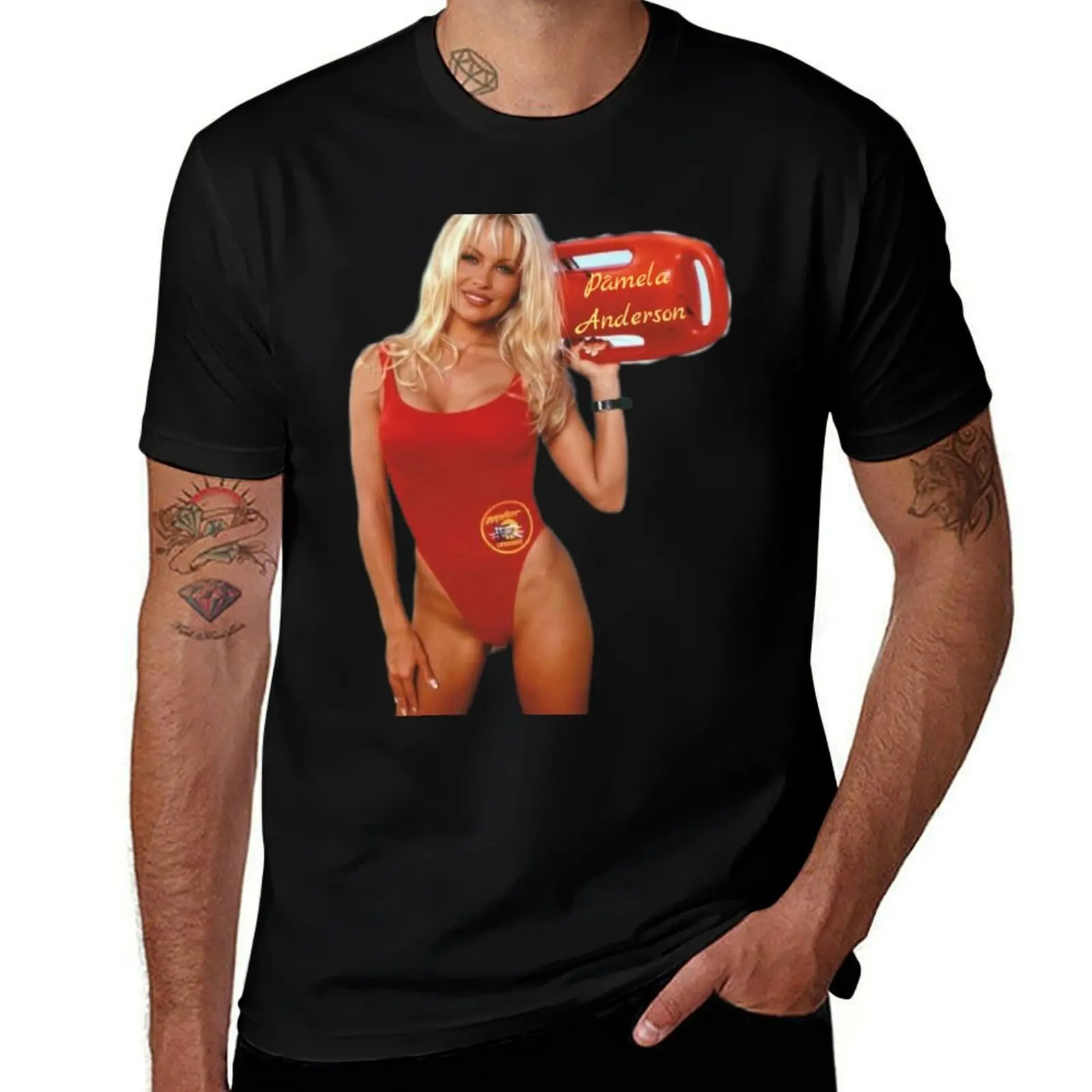 Colection Pamela anderson T-Shirt Worker Basic Short Sleeve Tee T-Shirt