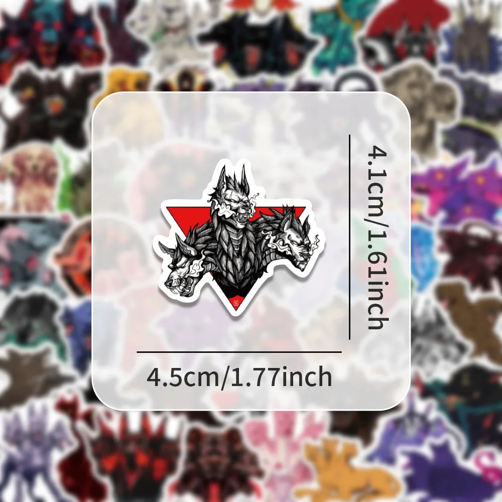 

10/60PCS Horror Hellhound Sticker Cartoon Cool Creative Decorative Skateboard Motorcycle Helmet Suitcase Scrapbook Decal Toys