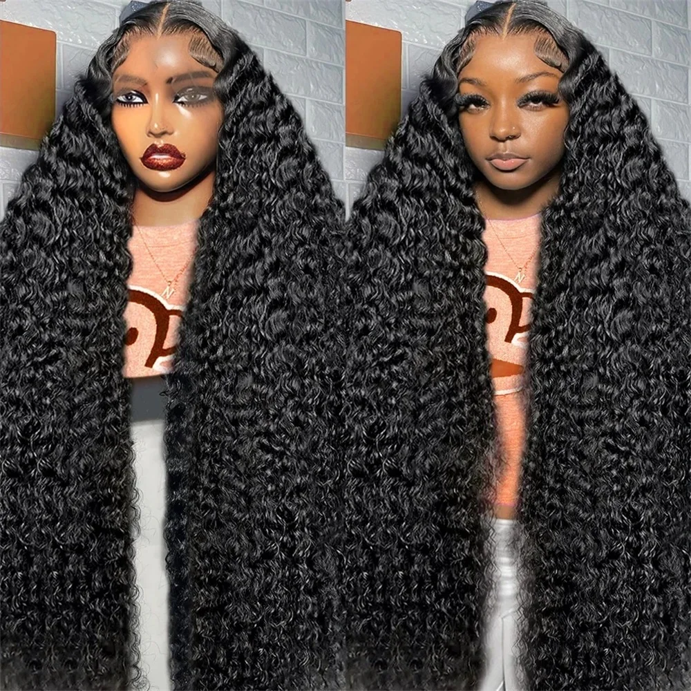 Transparent 13x4 13x6 HD Lace Front Human Hair Wigs For Women 36Inch Brazilian Deep Wave Wig Wet And Wavy 4X4 Lace Closure Wig