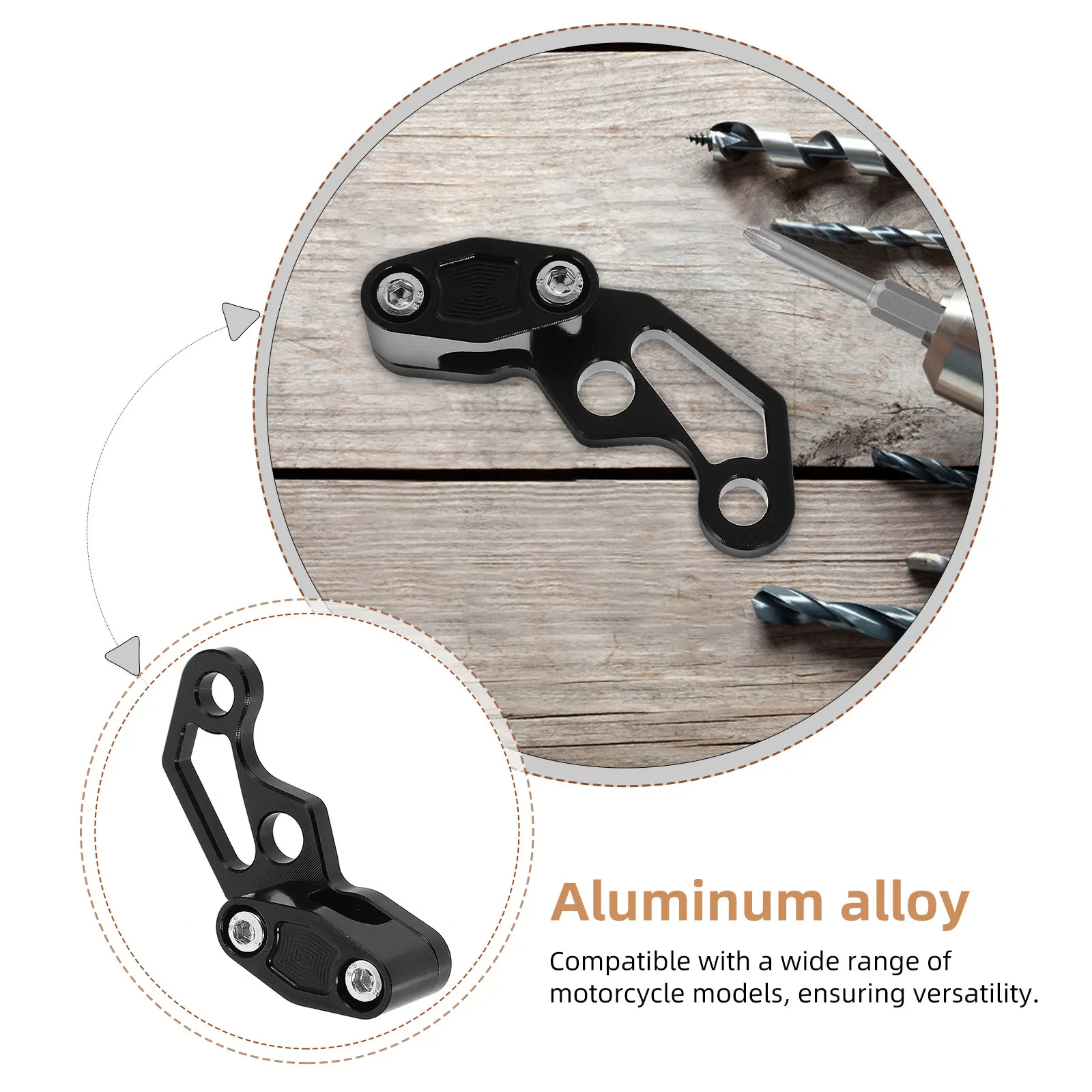 

Oil Pipeline Clamp Silver Single Hole CNC Brake Cable Retaining Clip Compatible Motorcycle Models Easy Installation Removal Wire