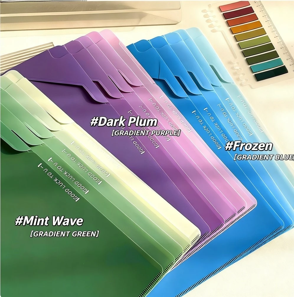 

Side-Opening L-Shape Expanding Folder with Snap Closure - Premium Organizer for Office & School Documents