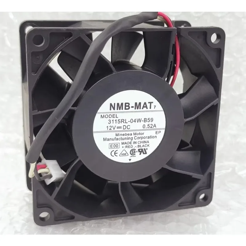 

НОВЫЙ Вентилятор охлаждения для NMB-MAT 3115RL-04W-B59 12V 0.52A 8038, 3-проводной вентилятор для серверного корпуса, 80 * 80 * 38 мм