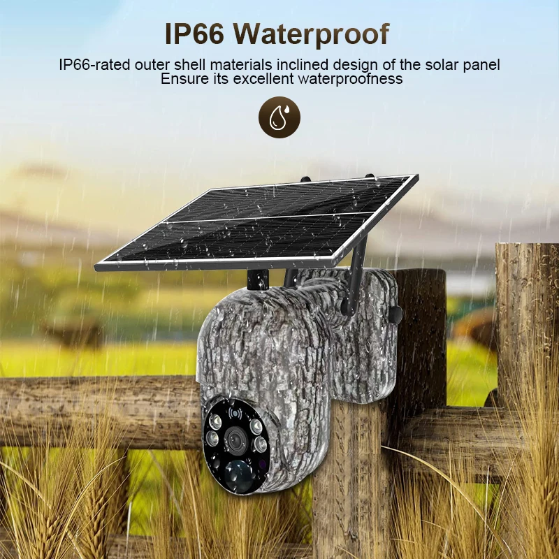 Outdoor Hunting Trail Solar Panel Camera Night Vision Game Trap Video Photo Recording Cam Wildlife Observe Monitoringcamera