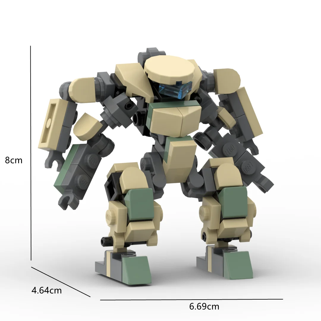 Mecha Warrior-bloques de construcción MOC para niños, Robot de acción, figura de Anime, juguetes para niños, bloques de montaje DIY, juguete para niños