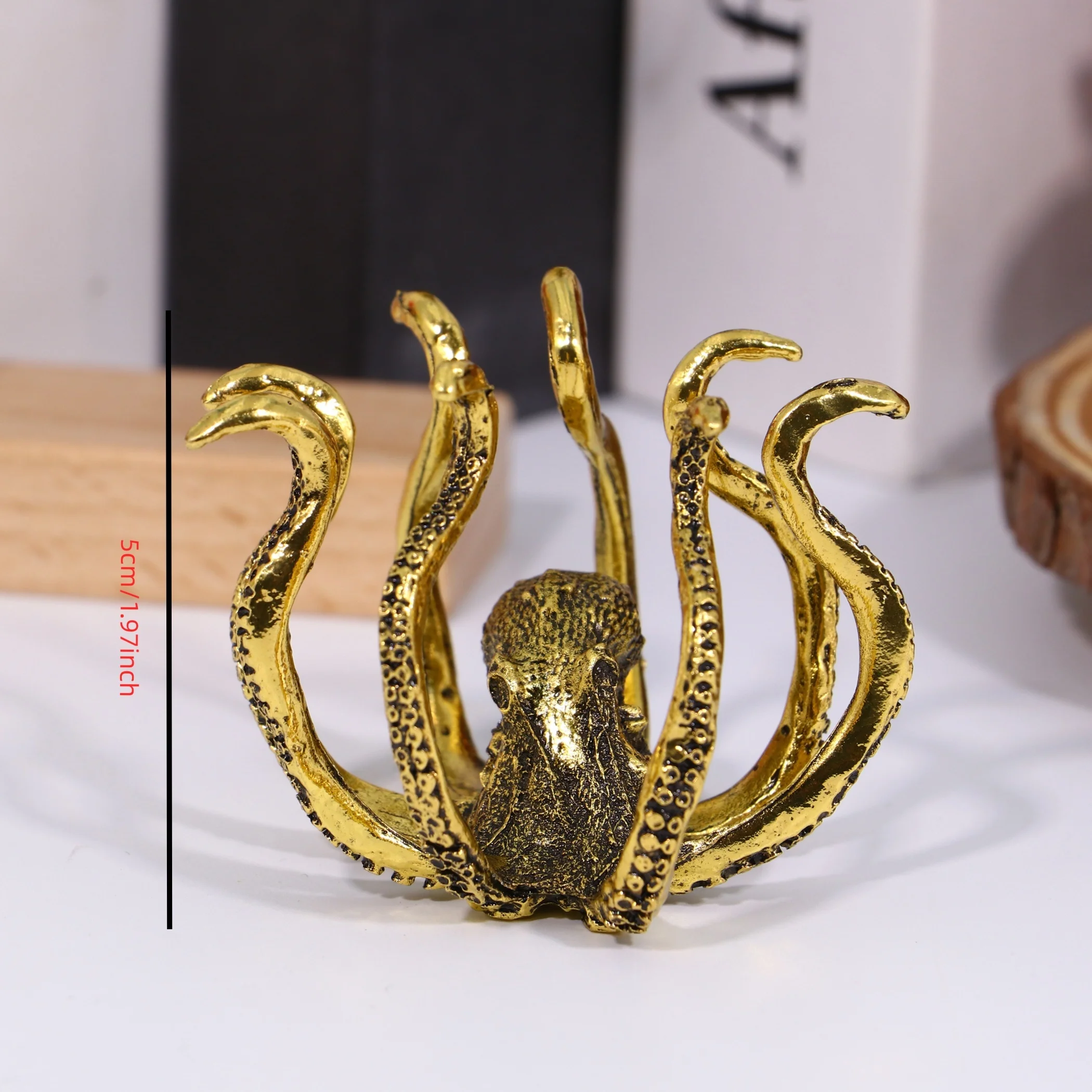 

Octopus Shaped Crystal Ball Base, Resin Statue Art Craft, For Bookshelf Home Room Office Cafe Decor, Room Tabletop Display