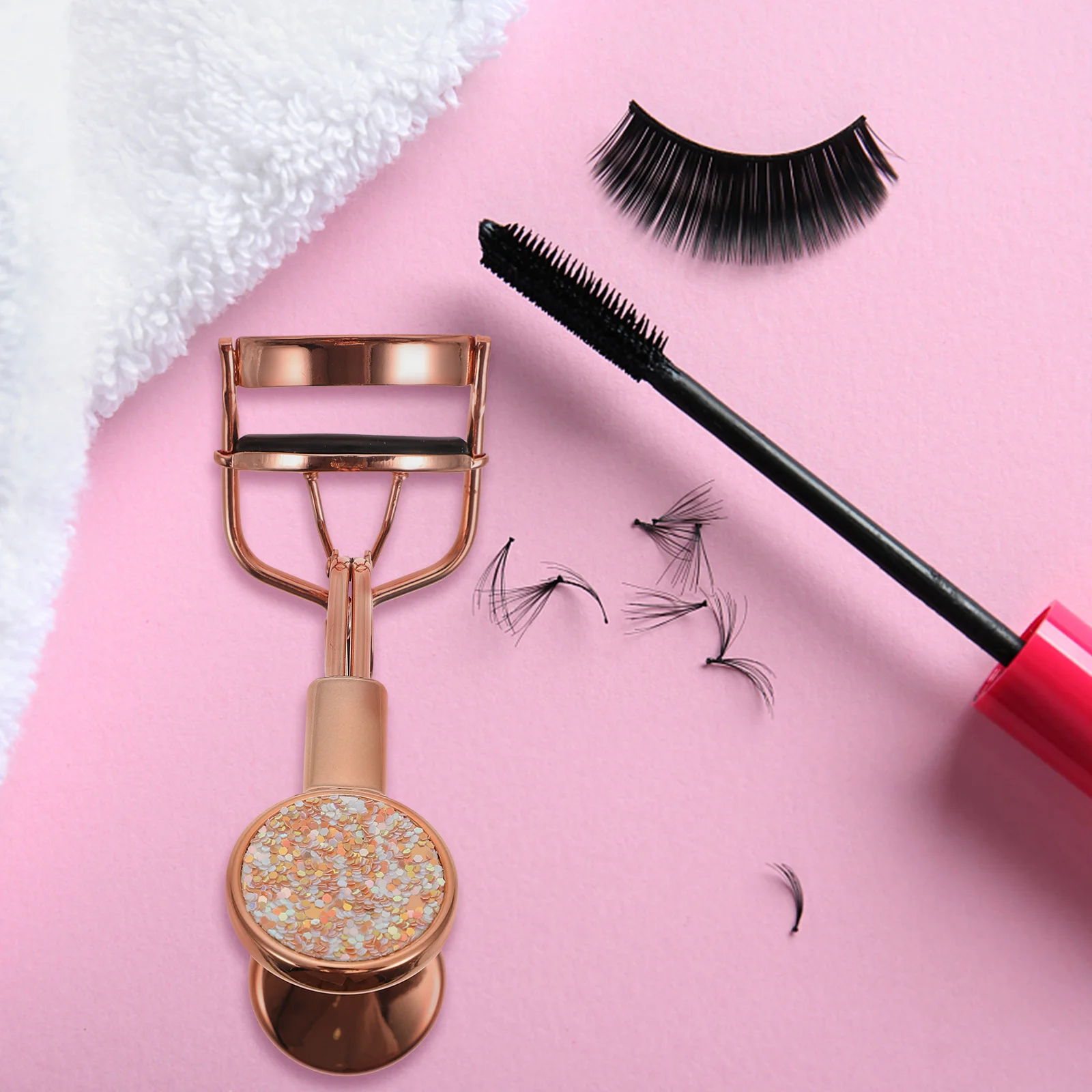 

2Pcs Professional Eyelash Curler Premium Metal Build Glitter Detail Easy Squeeze Lasting Gift Tool for Her