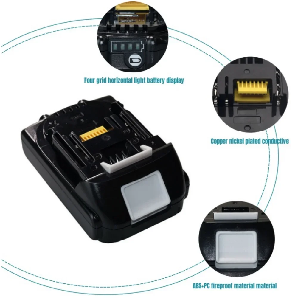 BL1815 بطارية ليثيوم أيون BL1830 BL1830B BL1840 BL1840B BL1850 BL1850B أدوات كهربائية بطارية مؤشر LED لماكيتا 18 فولت 3.0Ah